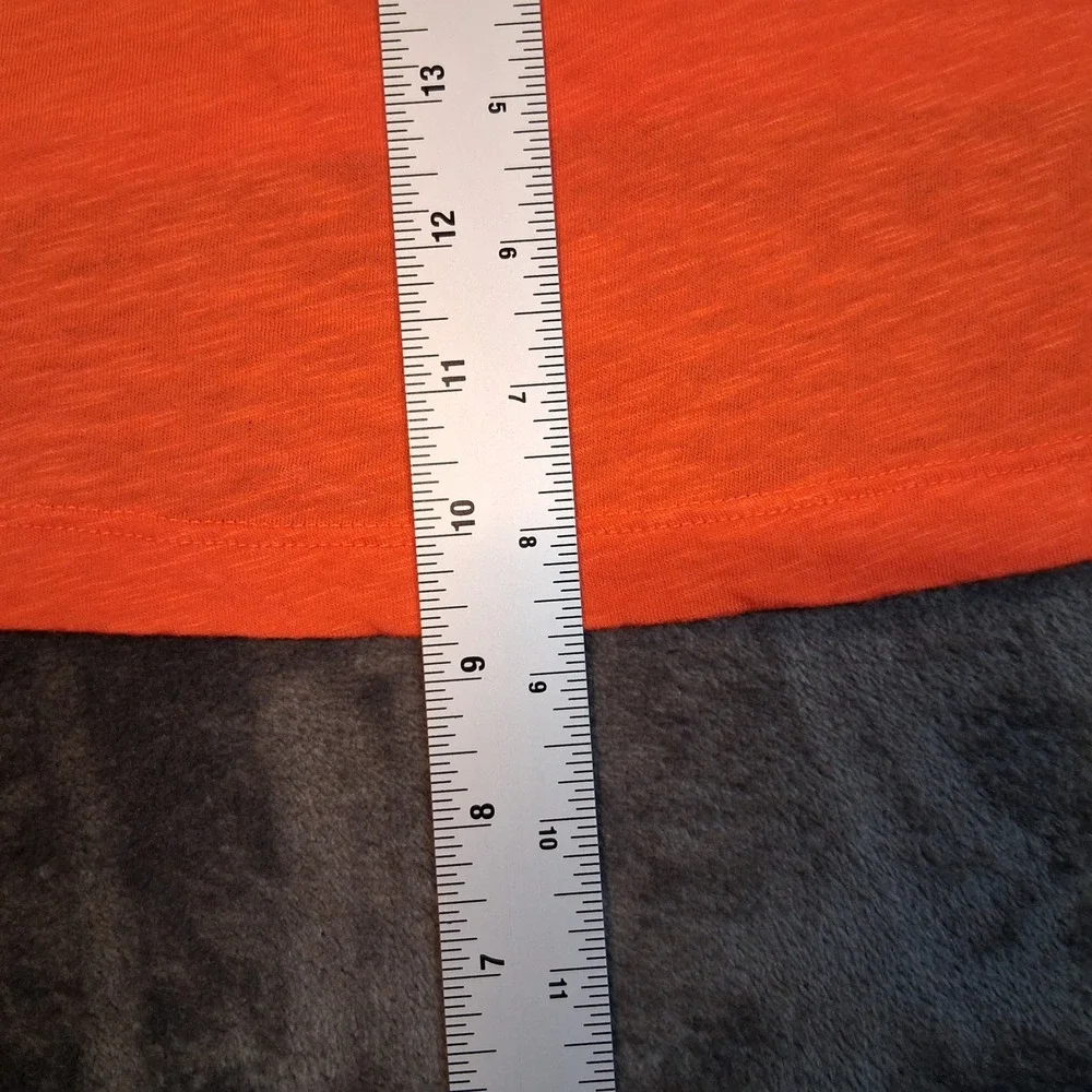 NWT Caslon Tank Top‎  1X Orange Slub Knit Sleeveless High-Low Hem Round Neck